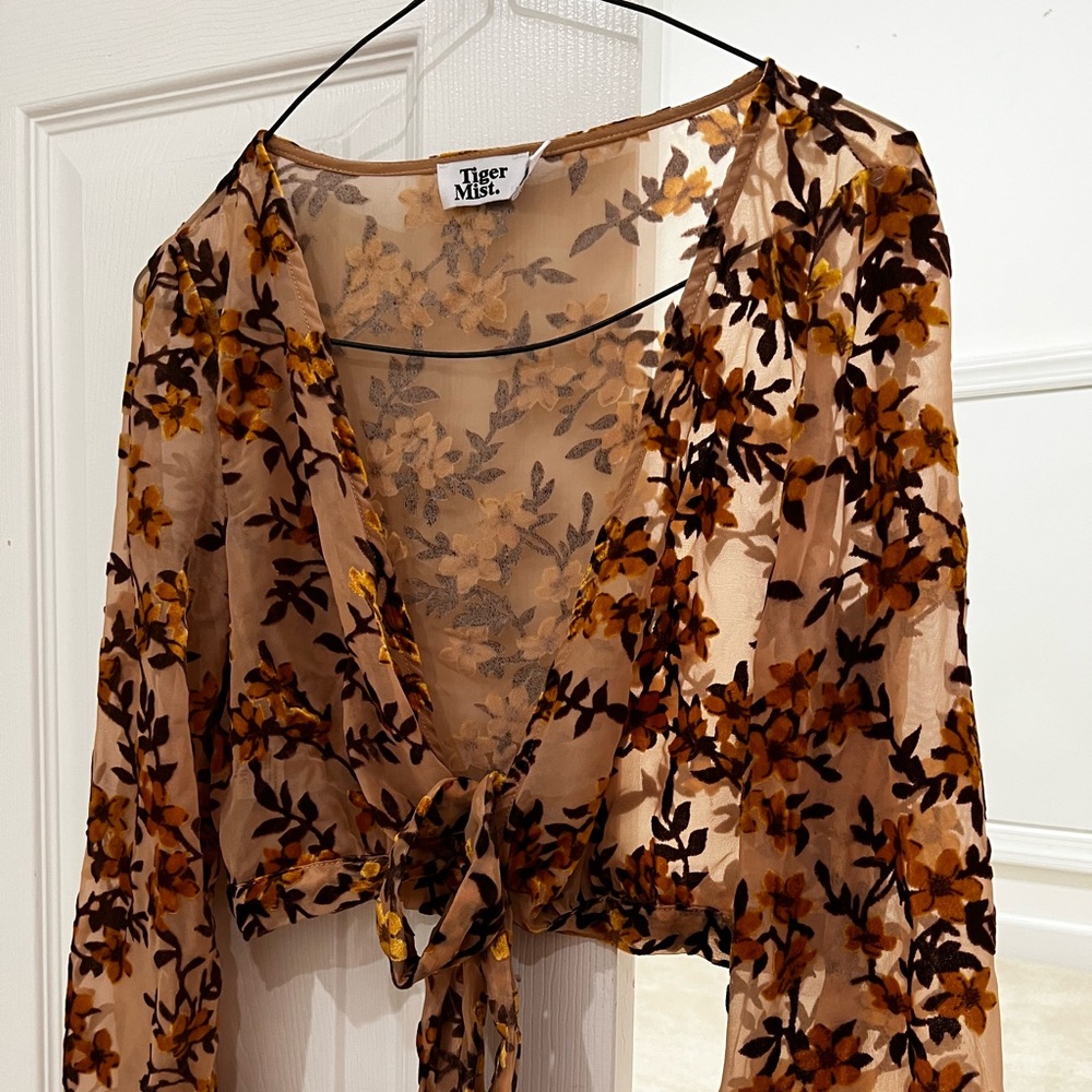 Tiger mist velvet top